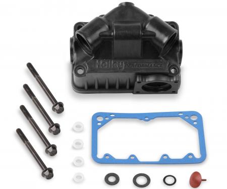 Holley Hard Core Gray Aluminum Center Hung "V" Bowl Kit, Secondary with Pump Provisions 134-73HB