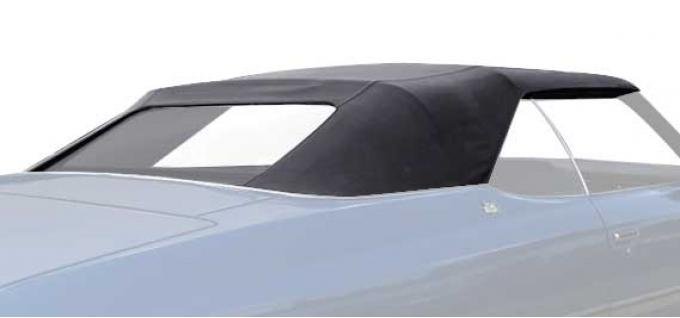 OER 1971-76 GM B-Body, Convertible Top Kit, With Glass Window, With Zipper, Vinyl, Dark Blue *CT144216