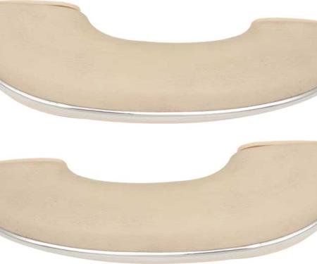 OER 1955-56 Chevrolet 150/210 2/4 Door Hardtop/Sedan Beige Armrest Assemblies TF125064