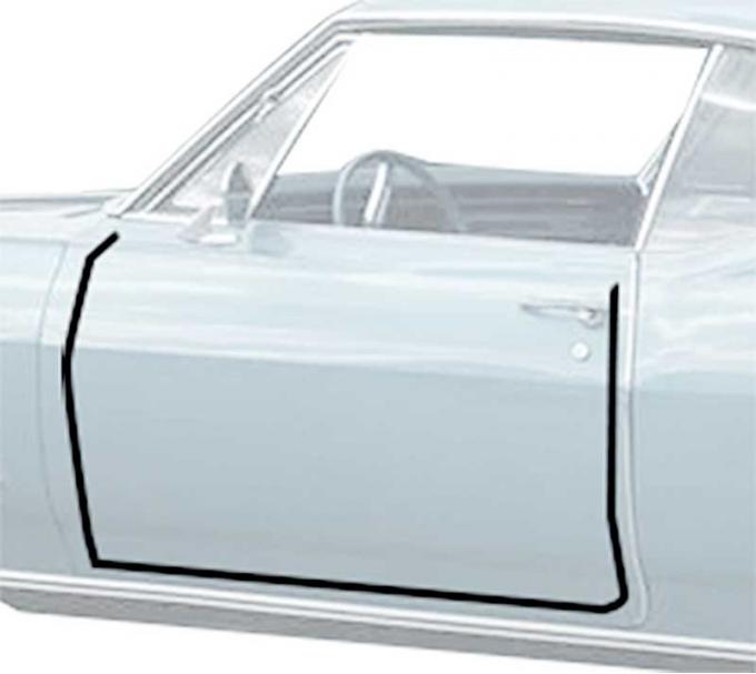 OER 1967-68 Impala / Caprice 2 Door Hardtop / Convertible Door Frame Weatherstrips B10011