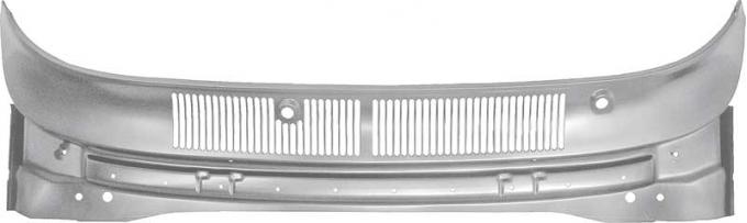 OER 1966-67 Chevy II Nova, Cowl Top Vent Grill, Silver Weld-Thru™ Primer 16102W