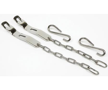 OER 1958-66 Chevrolet, GMC Fleetside Pickup, Tailgate Chain Set, With Hardware, Chrome-Plated 100667