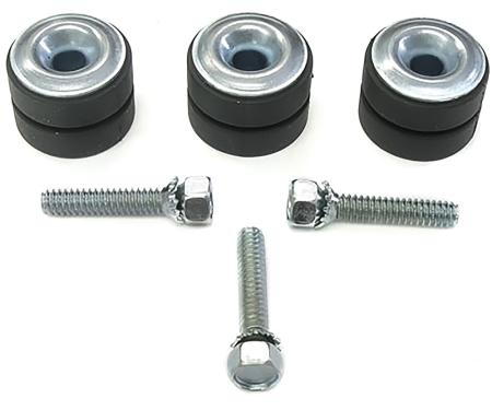 Redline Restomotive® 1963-1974 Windshield Wiper Motor Grommet Set with Hex Head Bolts