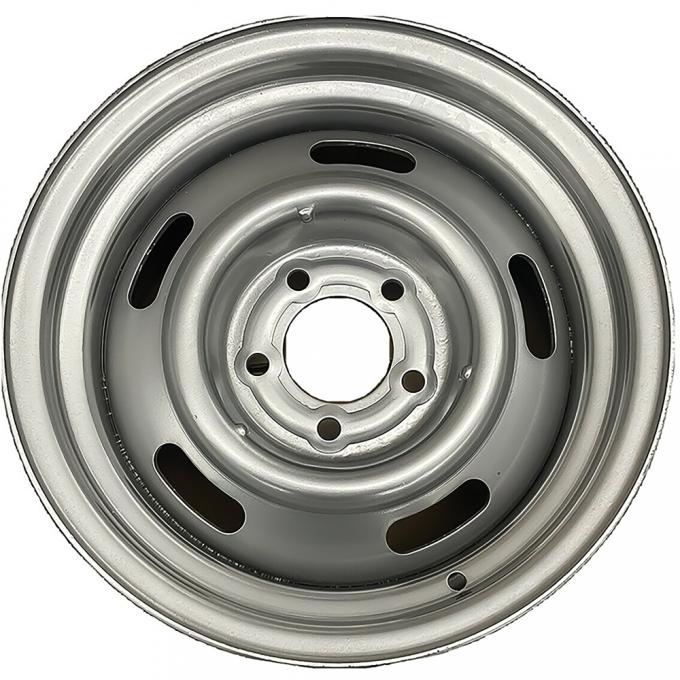 OER 1968-81 Chevrolet, Rally Wheel, 15" x 7", 5x4-3/4" Lug Pattern, 4-1/4" Backspacing, Silver WT5655C