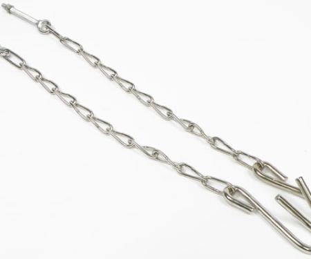 OER 1954-87 Chevrolet, GMC Stepside Pickup, Tailgate Chains, w/Hardware, Stainless Steel 100662