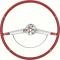 OER 1965-66 Impala Steering Wheel with Chrome Horn Ring - Red 9742431