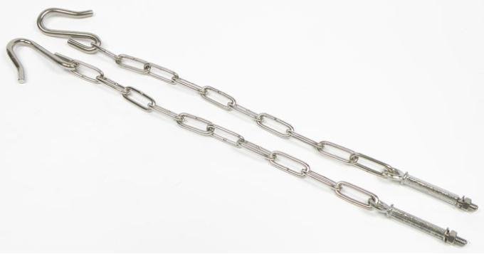 OER 1941-53 Chevrolet, GMC Stepside Pickup, Tailgate Chains, w/Hardware, Stainless Steel 100659