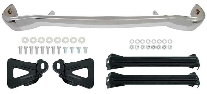 OER 1955 Chevy Bel Air, 150, 210, Nomad, Smoothie Front Bumper Set, with Brackets, 1-Pc Design, Auth TF401232