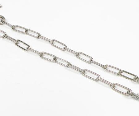 OER 1941-53 Chevrolet, GMC Stepside Pickup, Tailgate Chains, w/Hardware, Stainless Steel 100659