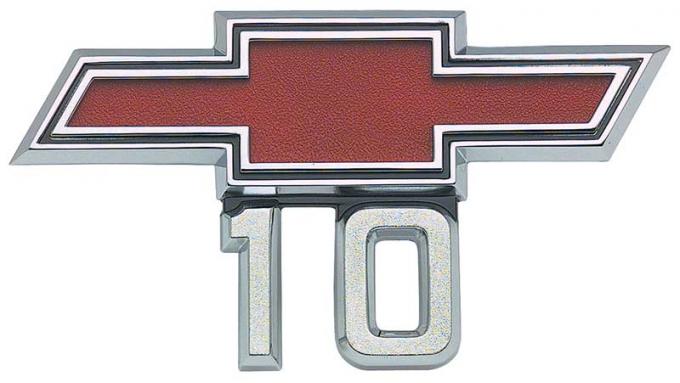 OER 1967-68 Chevrolet Truck/1969-72 G10 Van, Fender Emblem, Red Bow Tie, Series "10", Pair 3961365