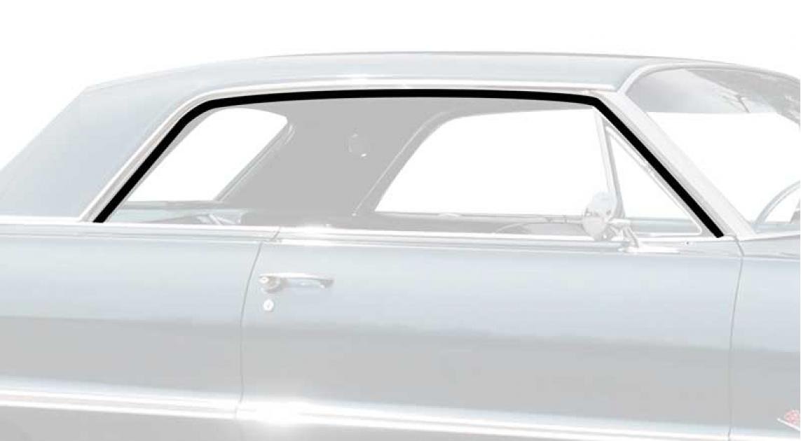 OER 1963-64 Impala / Full-Size 2 Door Hardtop Roof Rail Weatherstrips K430  | Classic Chevy