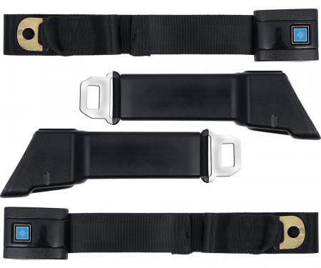 OER 1967-72 Chevrolet, GMC Truck, Seat Belt Set, Retractable, Lap Belts, RH and LH, Black 154677