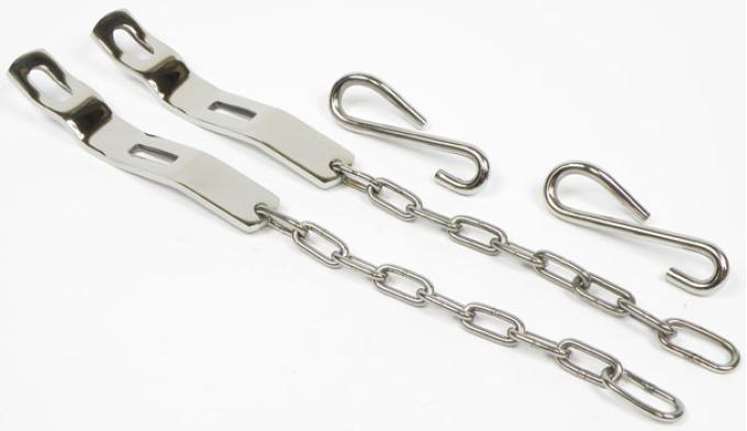 OER 1958-66 Chevrolet, GMC Fleetside Pickup, Tailgate Chain Set, With Hardware, Stainless Steel 100867