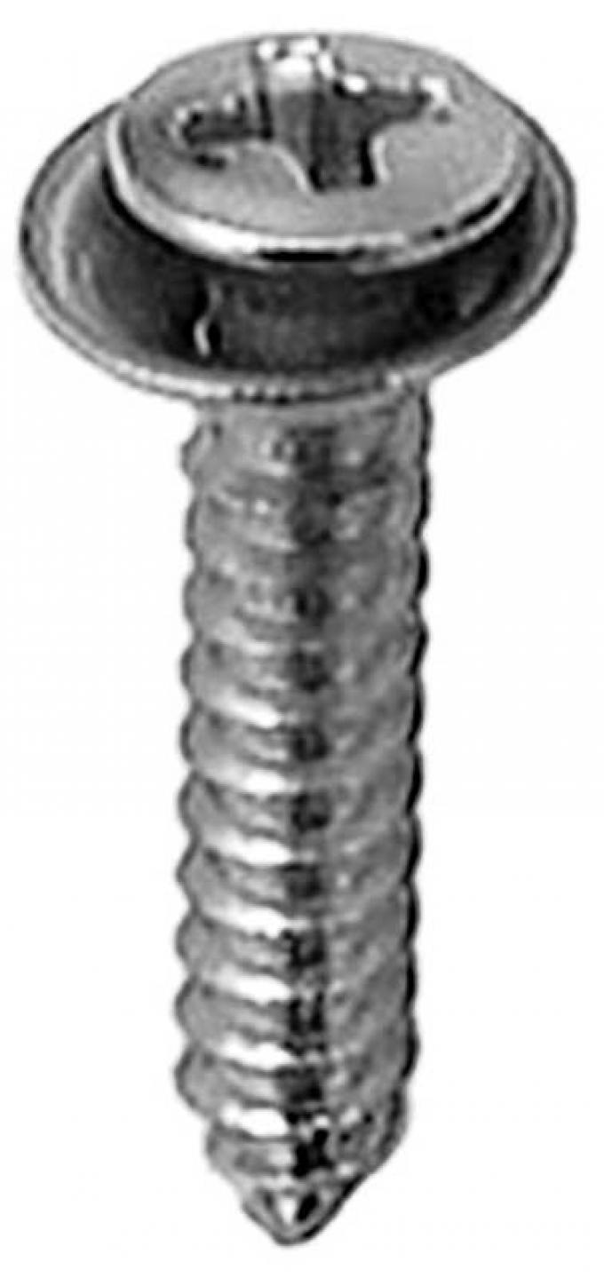 #8 X 5/8'' Phillips Oval Head Sems® Tapping Screw Flush - Chrome