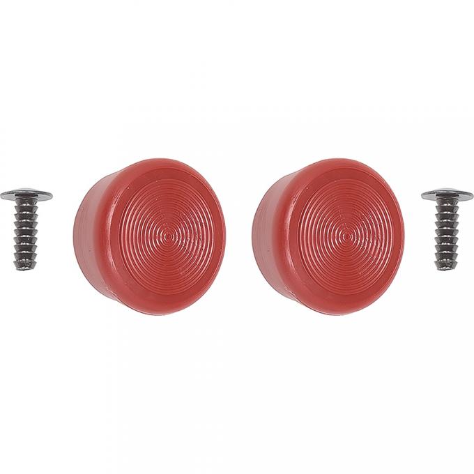 OER 1965-90 Red Window Crank Knob Set WCK30