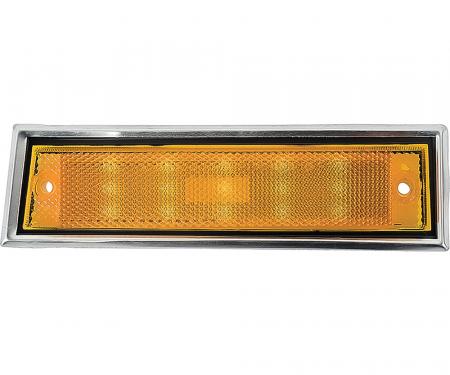 OER 1981-91 Chevrolet/GMC Truck, Front Side Marker Lamp Assembly, With Bright Trim Bezel, LED Conversion, LH T70668A