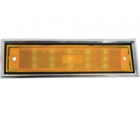 OER 1981-91 Chevrolet/GMC Truck, Front Side Marker Lamp Assembly, With Bright Trim Bezel, LED Conversion, RH T70669A